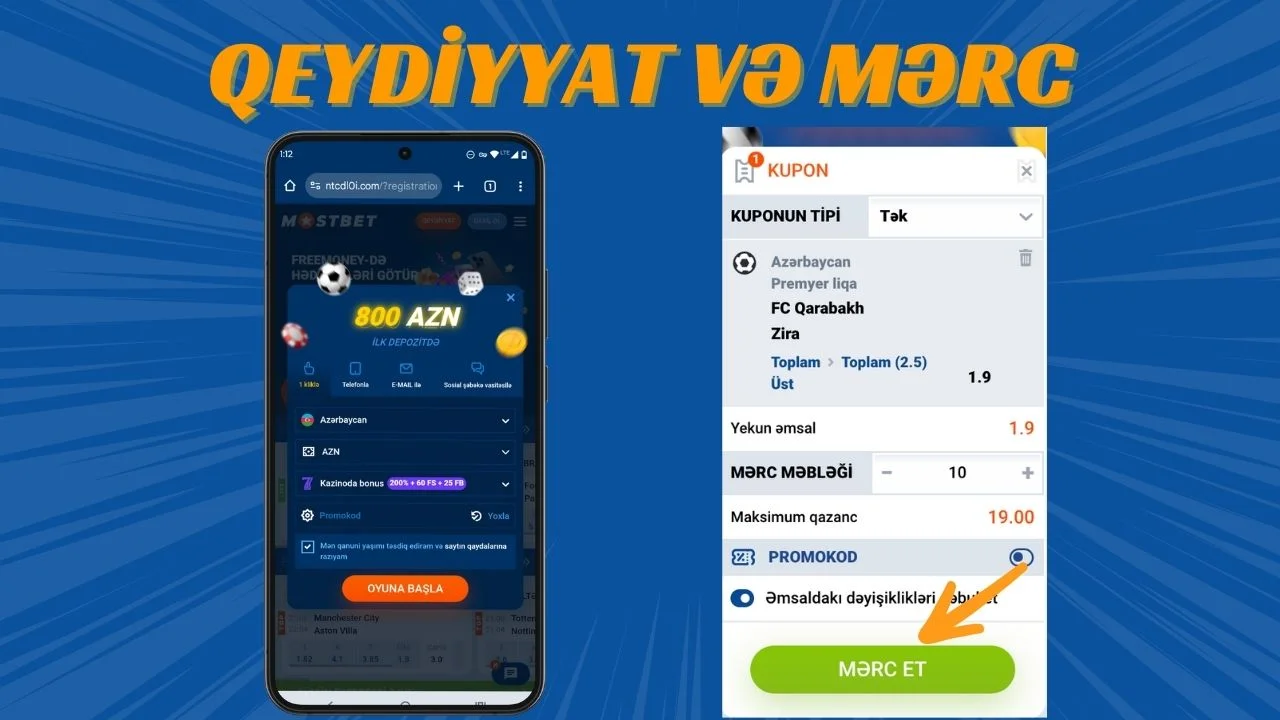 Mostbet-də mərc paneli – kupon